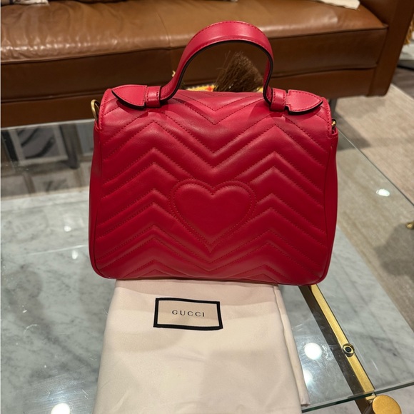 Gucci GG Marmont Small Leaather Top Handle Satchel - Picture 2 of 13